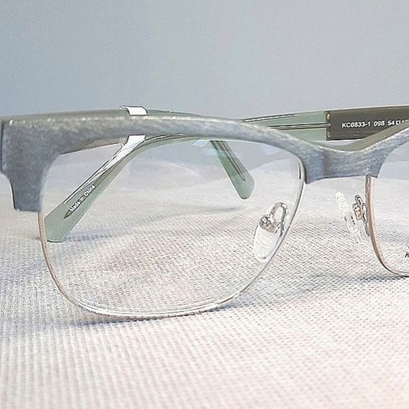 NEW Semi-Rimless Green Eyeglass Frame glasses, prescription-ready 54-18-145 - Picture 3 of 6